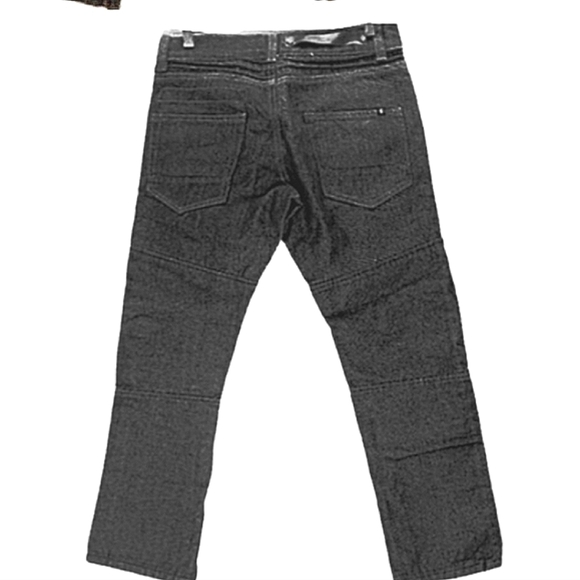 Rocawear Biker Jean Taper Mid Rise Mid Wash Black 8 Pocket Rib Leg Zip Ankle W30 - Picture 12 of 12